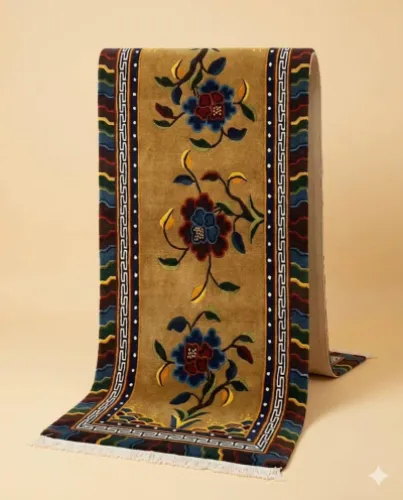Tibetan Floral Runner Rug